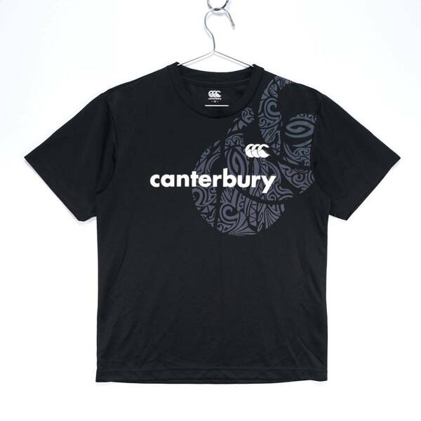 【送料無料】CANTERBURY(カンタベリー)/フレックスクール Tシャツ/FLEXCOOL T-SHIRT RA37498/ラグビー/半袖/吸汗速乾/ブラック/Mサイズ