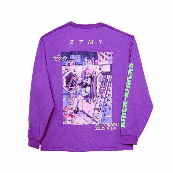 ずっと真夜中でいいのに。HP TOP LongTee(Purple) Lサイズ