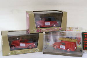 brumm FIAT 500/508 Vigili del Fuoco フィアット 消防 箱付 3台 1/43 イタリア製 ヨイレ