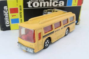 トミカ 一般輸出 FUSO HATO BUS SCHOOL BUS スクールバス(シール) 箱無 日本製 TOMICA ヨコ