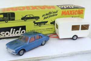 solido PEUGEOT 504 プジョー キャンピングカー牽引 箱付 1/33? フランス製 ニハレ