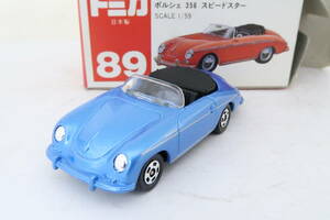 イケダ特注 トミカ 89 PORSCHE 356 SPEEDSTER ポルシェ スピードスター 青メタ 箱付 日本製 TOMICA サレ