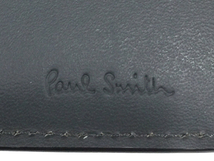 ポールスミス ブライトストライププラー 2つ折り財布 レザー ブラック コンパクトウォレット Paul Smith_画像8