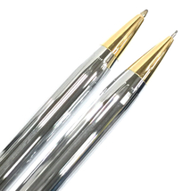 クロス ツイスト式 ボールペン 他 シャープペンシル 含 シルバー×ゴールドカラー 保存ケース付き 計2点QR112-132_画像3