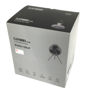 美品 未使用 CLAYMORE FAN V600+ CLFN-V610 充電式モバイルワイヤレスサーキュレーター Warm Gray ウォームグレー