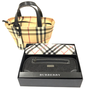 バーバリー ノバチェック ハンドポーチ ペンケース ハンドタオルセット 計2点 Burberry