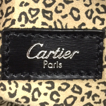 カルティエ レザー パンテール ハンドバッグ カーフ レディース ブラック シルバー金具 Cartier 保存箱付き_画像9