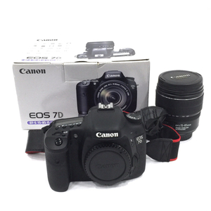 1円 Canon EOS 7D ZOOM LENS EF-S 15-85mm 1:3.5-5.6 IS USM デジタル一眼レフ カメラ 動作確認済み L231403