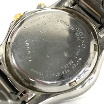 送料360円 セイコー ドルチェ 自動巻 腕時計 3M22-0A80 ラウンド デイト 他 7T39-6A10 クロノグラフ 含 計2点 同梱NG_画像3