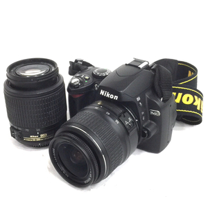 Nikon D40 AF-S DX NIKKOR ED 18-55mm 1:3.5-5.6G 55-200mm 1:4-5.6G デジタル一眼レフ カメラ QG113-122