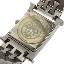 1円 エルメス Hウォッチ 腕時計 HH1.210 スクエア 白文字盤 シルバーカラー クォーツ レディース 純正ベルト HERMES_画像2