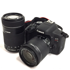 1円 Canon EOS Kiss X8i EF-S 18-55mm 1:3.5-5.6 IS STM 55-250mm 1:4-5.6 IS STM デジタル一眼レフ カメラ L151513