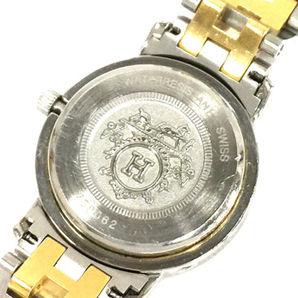 エルメス クリッパー デイト クォーツ 腕時計 アイボリー文字盤 レディース 稼働品 純正ブレス ケース付き HERMESの画像3