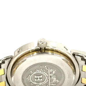 エルメス クリッパー デイト クォーツ 腕時計 アイボリー文字盤 レディース 稼働品 純正ブレス ケース付き HERMESの画像5