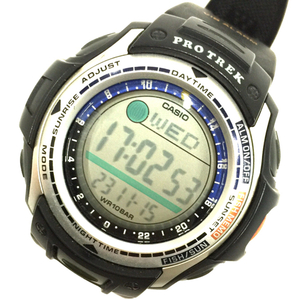 1円 カシオ 腕時計 プロトレック PRS-400 FISHING GEAR MOON GRAPH デジタル クォーツ メンズ 黒 稼働 CASIO