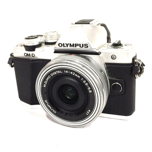 OLYMPUS E-M10 MarkII M.ZUIKO DIGITAL 14-42mm 1:3.5-5.6 45mm 1:1.8 ミラーレス一眼 デジタルカメラ QG113-123