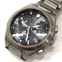 シチズン アテッサ E610-T008585 エコドライブ 腕時計 アナログ グレー文字盤 メンズ 純正ブレス QS114-69_画像1