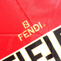 フェンディ 折りたたみ傘 雨傘 直径95.5cm 雨具 ブランド小物 レッド×アイボリー×ブラック系 収納袋付 FENDI QR114-23_画像3