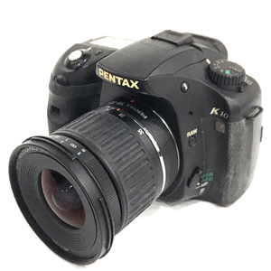 1円 PENTAX K10 SMC PENTAX-FAJ 1:4(22) 18-35mm AL デジタル一眼レフ カメラ ブラック 動作確認済み C121639