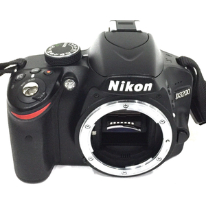 1円 Nikon D3200 AF-S DX NIKKOR ED 18-55mm 1:3.5-5.6G デジタル一眼レフ カメラ ブラック 動作確認済み