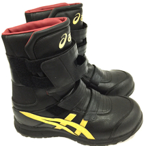 アシックス FCP401 ウィンジョブ 26.0cm 安全靴 ブラック×ゴールドカラー 保存箱付き メンズ QX114-8_画像3