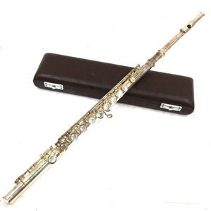 ミヤザワ フルート 木管楽器 MS-70S 洋銀製 リッププレート銀製 Eメカニズム無し ケース付 Miyazawa QR114-46