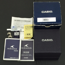 カシオ オシアナス OCW-600 電波ソーラー 腕時計 メンズ 純正ブレス 付属品あり ファッション小物 CASIO QR062-67_画像7