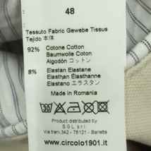 チルコロ 1901 サイズ 48 長袖 ジャケット ボタン ポケット有り コットン 混 メンズ アウター アイボリー CIRCOLO_画像10