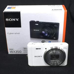 1円 SONY Cyber-shot DSC-WX350 3.5-6.5/4.3-86 コンパクトデジタルカメラ ホワイト 動作確認済み