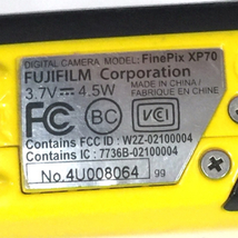 1円 FUJIFILM FinePix XP 70 FUJINON 5X コンパクトデジタルカメラ イエロー 動作確認済み C031509_画像7