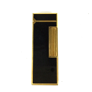 ダンヒル ローラー ガスライター 喫煙具 スクエア ゴールドカラー サイズ約6.3×2.3cm ブラック 黒 dunhill