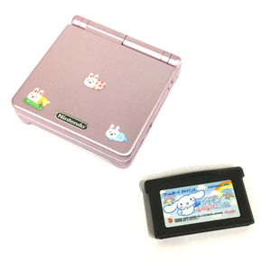 Nintendo AGS-001 ゲームボーイアドバンスSP 本体 シナモンふわふわ大作戦 ソフト セット QR121-117