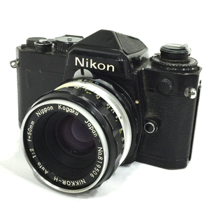 Nikon FE 非Ai NIKKOR-H Auto 1:2 50mm 一眼レフフィルムカメラ QX121-11