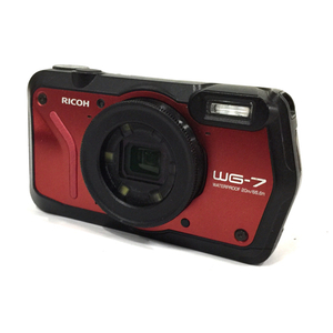 1円 RICOH WG-7 28-140mm コンパクトデジタルカメラ 防水 レッド 動作確認済み L032254
