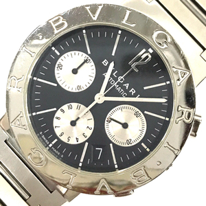 ブルガリ クロノグラフ 自動巻き 腕時計 オートマチック 腕時計 BB38SS CH 黒文字盤 L17379 メンズ BVLGARI
