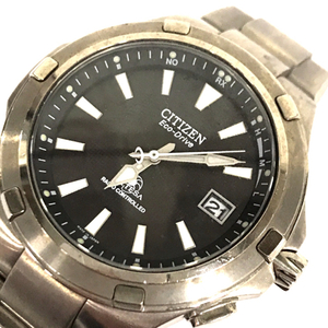シチズン アテッサ エコドライブ 腕時計 H410-T003907TA メンズ ブラック文字盤 ファッション小物 QS122-15