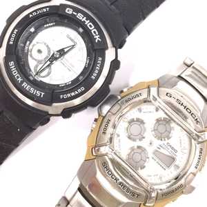 カシオ 腕時計 G-SHOCK G-301BR WORLD TIME デジアナ クォーツ メンズ 黒 他 G-501D 含 計2点 CASIO QS122-5