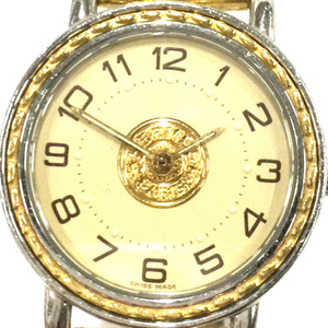エルメス 腕時計 セリエ SE4.220 ラウンド コンビカラー クォーツ レディース 社外ベルト HERMES QS122-27