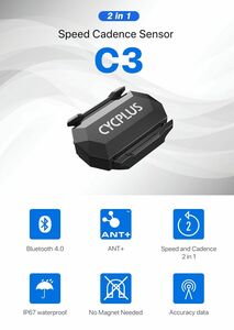 CYCPLUS C3 スピード・ケイデンスセンサー(ANT+/BT)