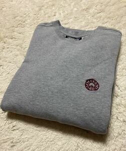 Patagonia パタゴニア トレーナーSweat shirt クルー スウェットシャツ グレー希少胸ワンポイント刺繍ロゴused