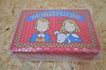昭和　レトロ　当時物　１９８５年　サンリオ　THE VAUDE VILLE DUO　ザ・ボードビルデュオ　エディ　エミィ　缶　缶ケース_画像10