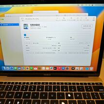 Apple MacBook(Retina,12インチ 2017) Core i7-1.4GHzデュアルコア RAM:16GB/SSD:512GB ゴールド_画像3