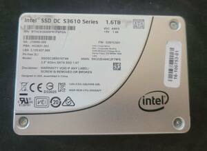 動作品 Intel DC S3610 1.6TB SSD SATA 2.5 inch 高耐久 　1600GB