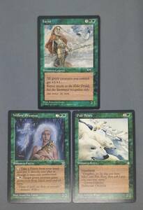 311【トレカ】MTG Kaysa；ALL/Willow Priestess；HML/Pale Bears；ICE 英語/EN 3枚セット マジック ザ ギャザリング