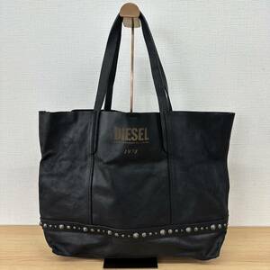 DIESEL　ディーゼル　スタッズトートバッグ　ブラック　黒　かばん