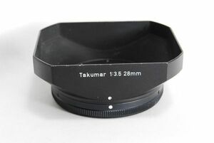 PENTAX●ペンタックス●Takumar タクマー28mm F3.5用 角形 メタル レンズ フード