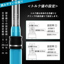 1円～プレセット型 トルクレンチ 1/4インチ 6.35mm 5-25N・m 車 工具 ケース付き ソケット 正逆回転可能 一年保証 NLB-A14_画像5