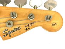 ■【ジャンク品】Squier/スクワイア/スクワイヤー by Fender/フェンダー シルバーシリーズ エレキギター ベース Jazz Bass (43240IR9）_画像2