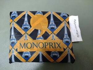 その1 送料無料 MONOPRIX エコバッグ モノプリ フランス パリ 折りたたみ式バッグ エッフェル塔 新品 ゴールドクーポン利用200円引き 