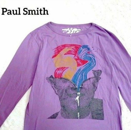 Paul Smith ポールスミス　PSST ロンT　柄 パープル